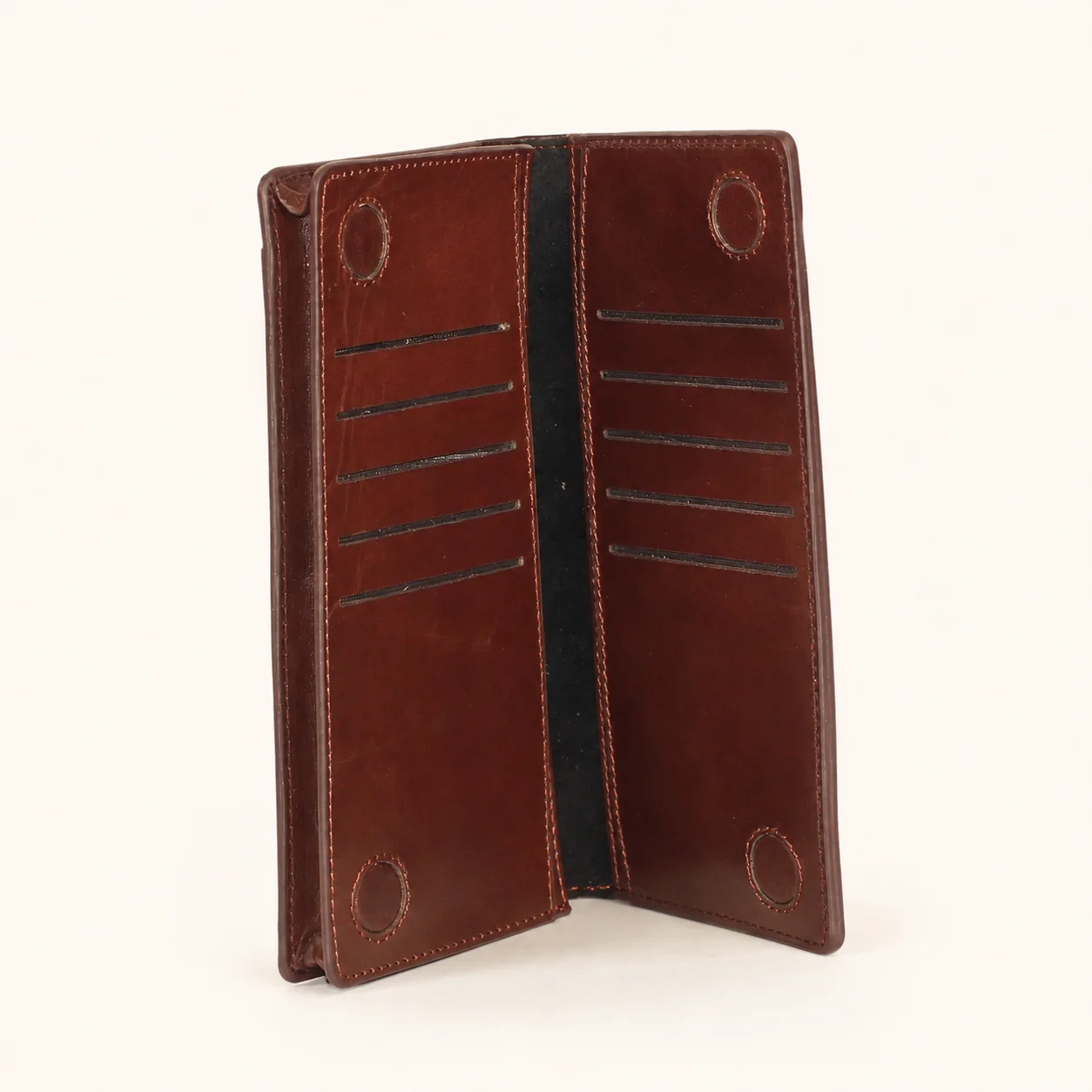 PANEL LEATHER LONG WALLET - view 7