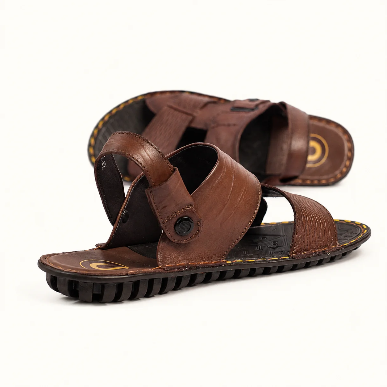 MEN'S LEATHER SANDAL STITEHED SOLE - view 2