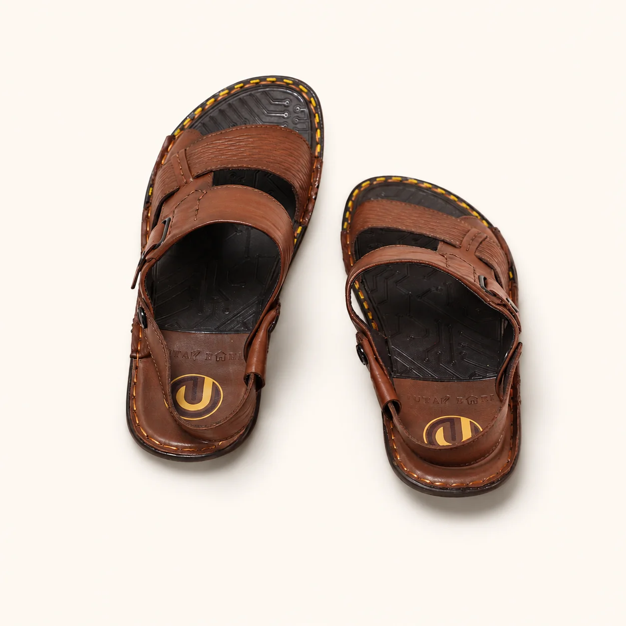 MEN'S LEATHER SANDAL STITEHED SOLE - view 5