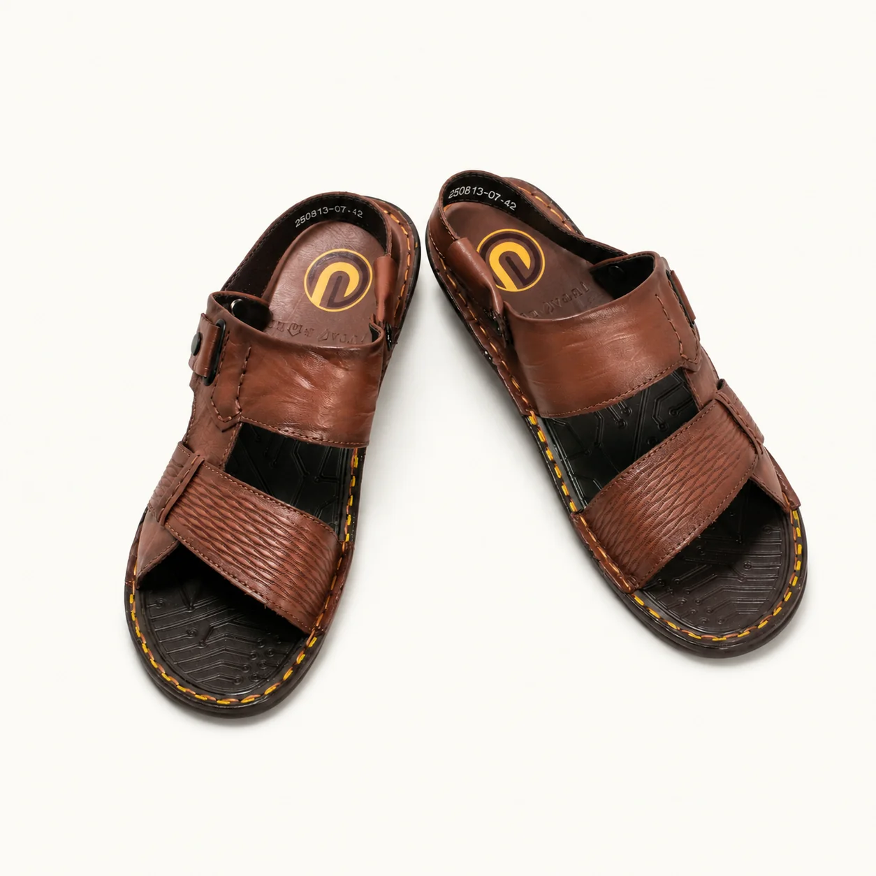 MEN'S LEATHER SANDAL STITEHED SOLE - view 3