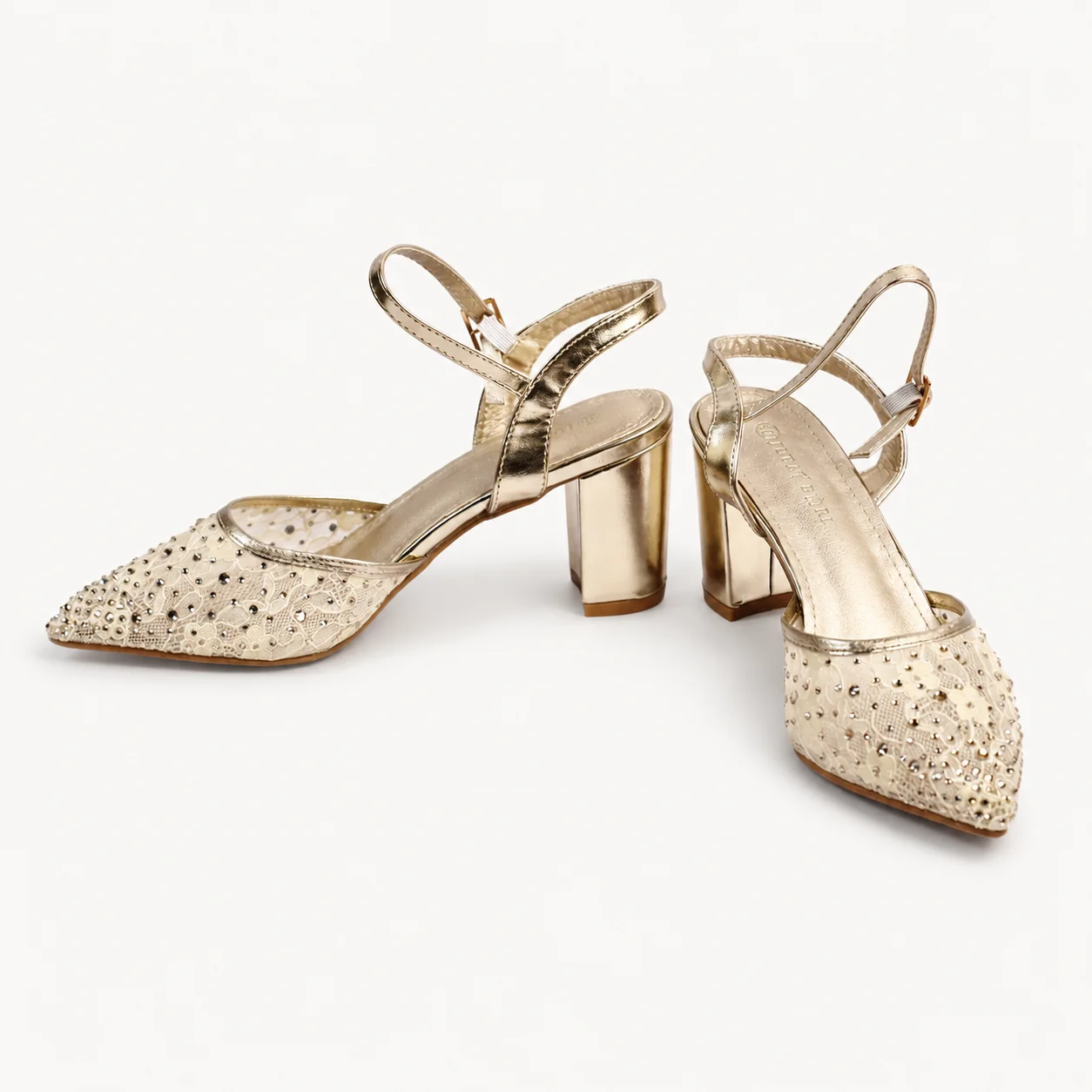 IVORY LACE POINTED HEEL - view 7