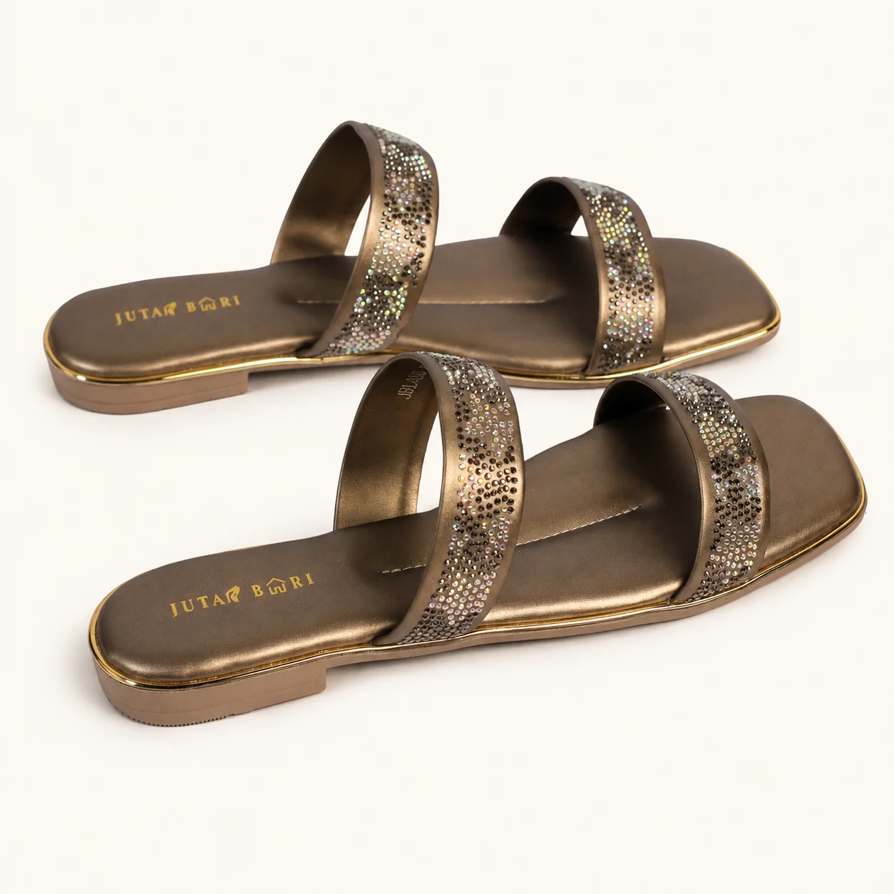 PUTER CRYSTAL SLIDE SANDALS - view 4
