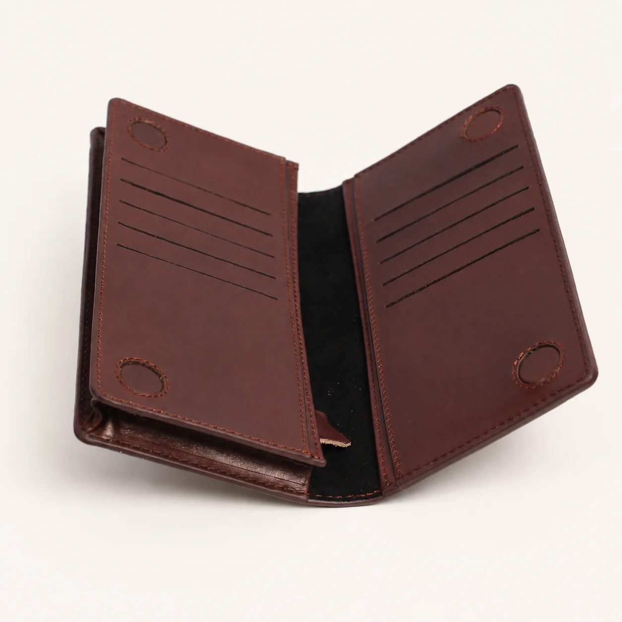PANEL LEATHER LONG WALLET - view 5