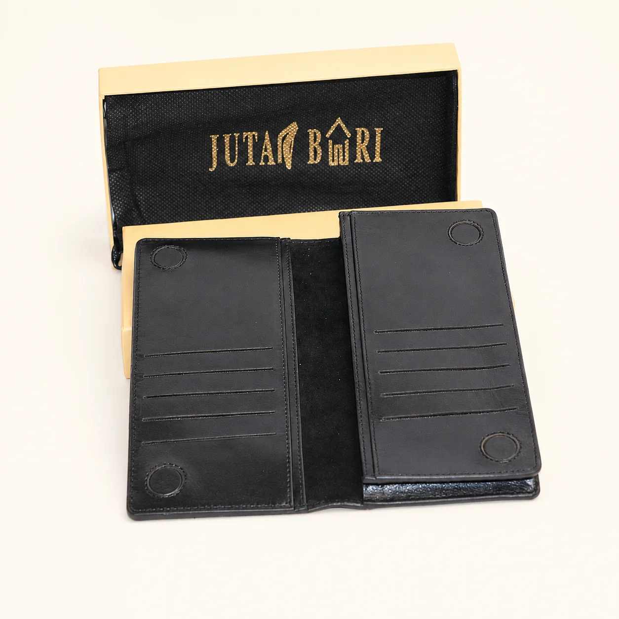 PANEL LEATHER LONG WALLET - view 2