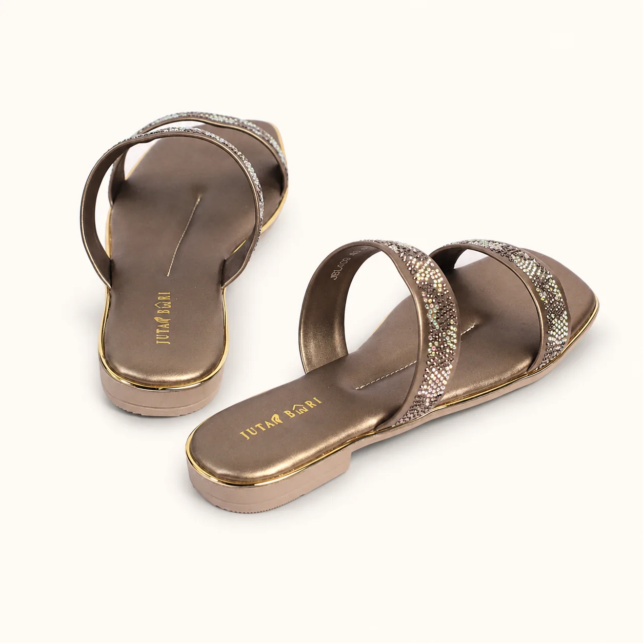 PUTER CRYSTAL SLIDE SANDALS - view 6