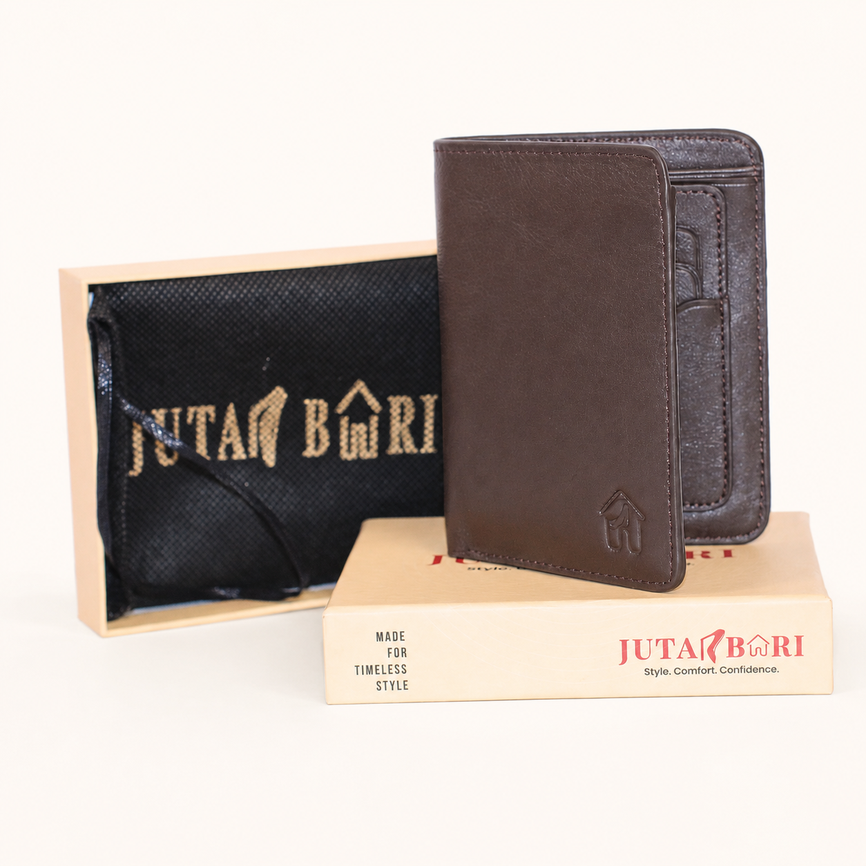 PLAIN LEATHER SHORT WALLET - view 8