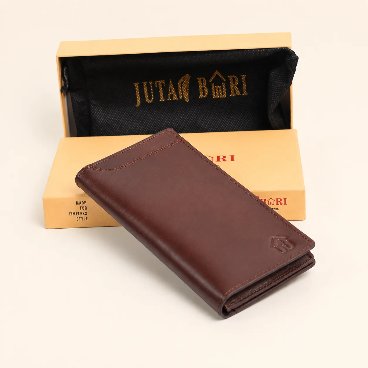 PANEL LEATHER LONG WALLET