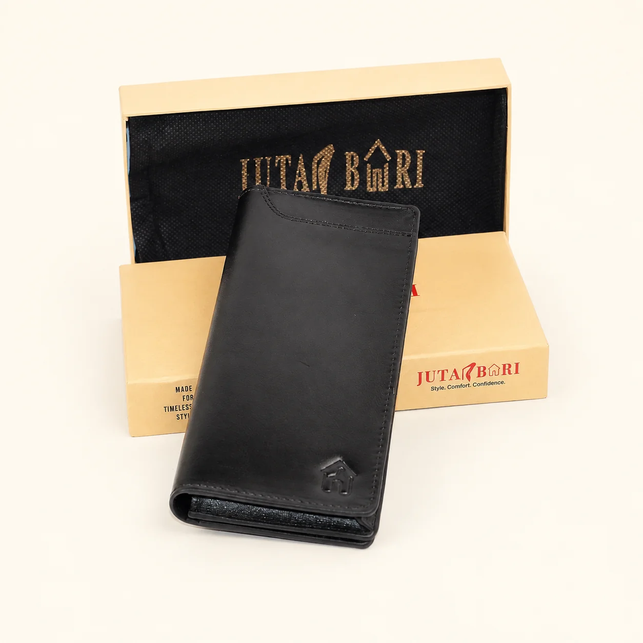 PANEL LEATHER LONG WALLET - view 1