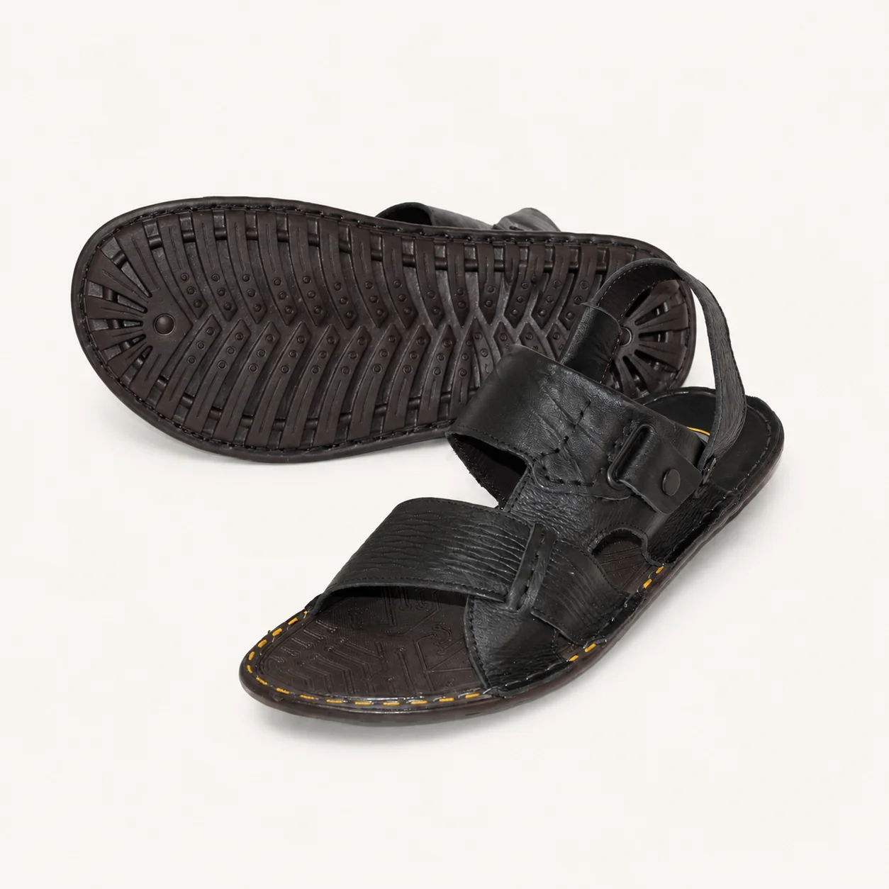 MEN'S LEATHER SANDAL STITEHED SOLE - view 9