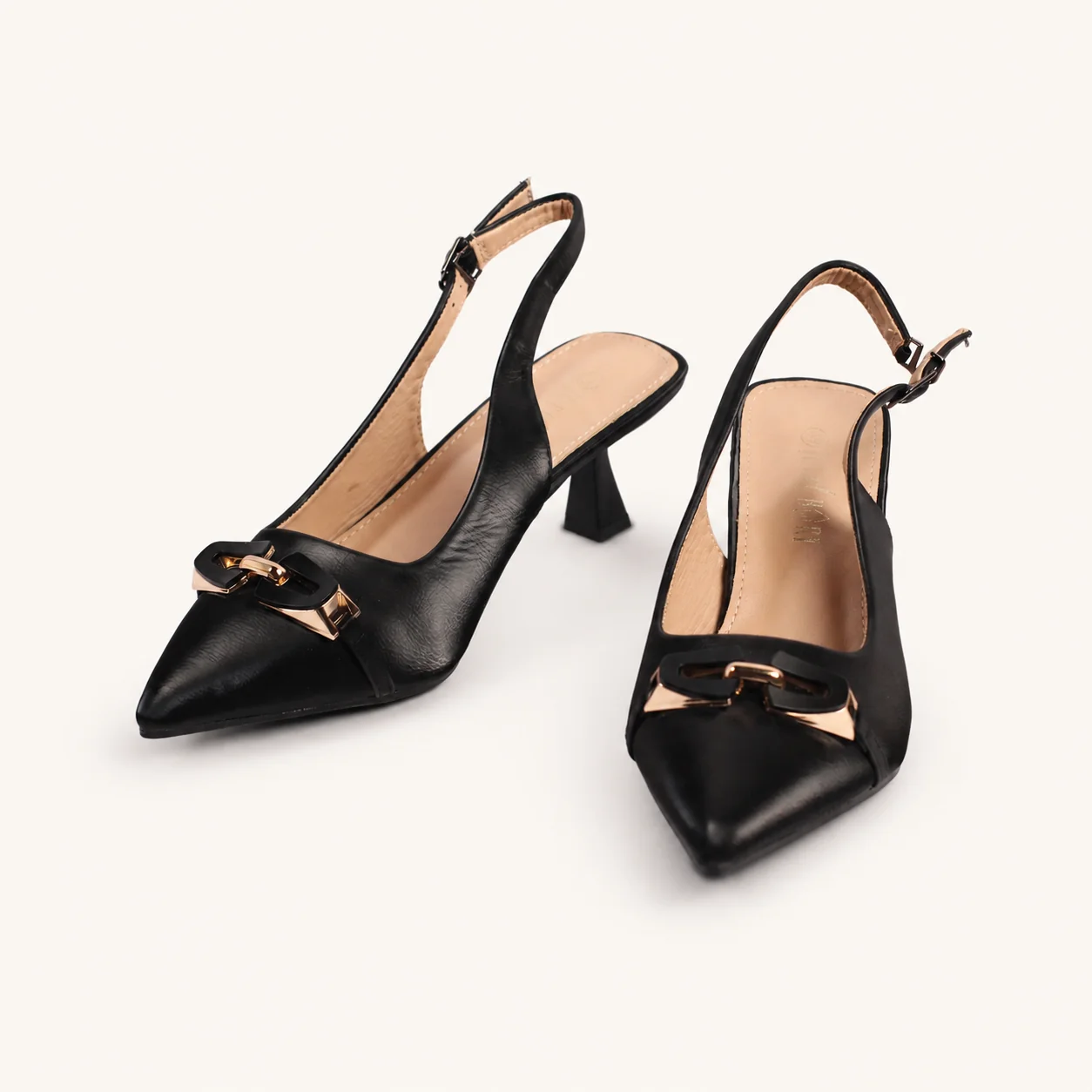 OFF WHITE POIINTED SLINGBACK
