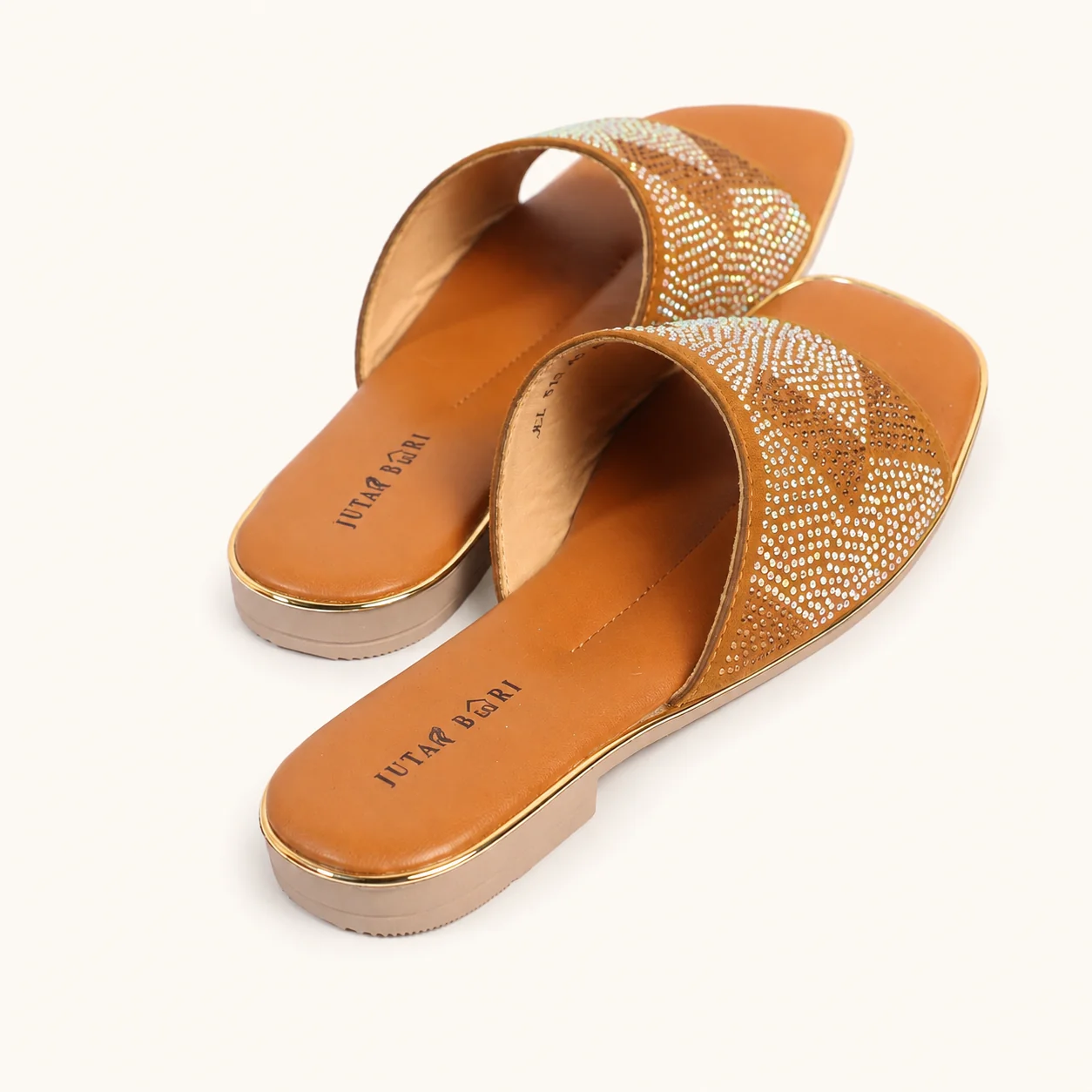 CRYSTAL SLIDE SANDALS - view 1