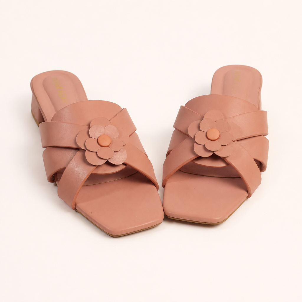 HEEL SLIDES WITH FLOWER DETAIL - view 1