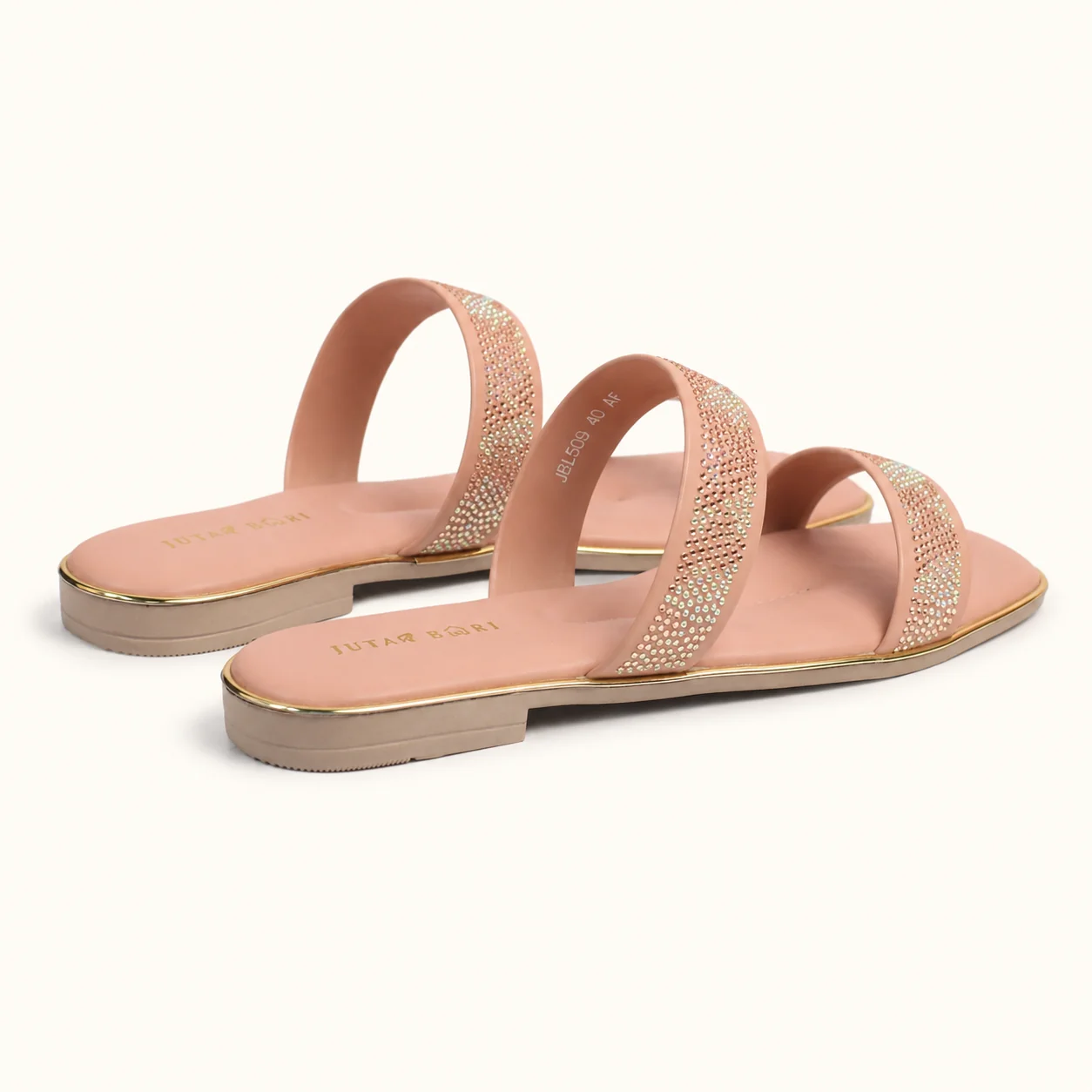 PUTER CRYSTAL SLIDE SANDALS - view 1