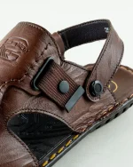 Cross Strap Leather Sandal - Image 14