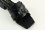 Block-Heel Slides with Flower Detail - Image 4