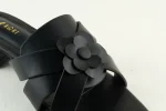 Block-Heel Slides with Flower Detail - Image 5