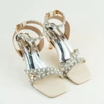 Heels with Pearl & Crystal Straps
