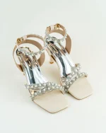 Heels with Pearl & Crystal Straps