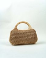 Wooden Handle Woven Clutch - Image 3