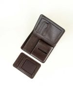 Jutar Bari Plain Leather Short Wallet - Image 4