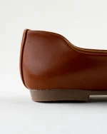 Brown Pointed Flats with Crystal Buckle - Image 4