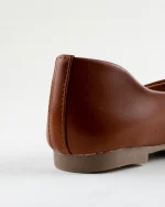 Brown Pointed Flats with Crystal Buckle - Image 9