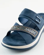 Blush Pink / Navy Blue Comfort Slider - Image 4