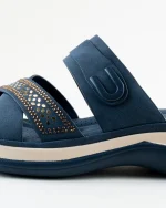 Blush Pink / Navy Blue Comfort Slider - Image 6