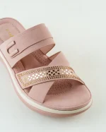 Blush Pink / Navy Blue Comfort Slider - Image 3