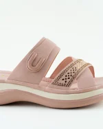 Blush Pink / Navy Blue Comfort Slider - Image 5