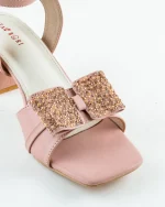 Off-White Heels with Crystal Bow - Image 11