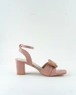 Off-White Heels with Crystal Bow - Image 12