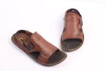 Cross Step Leather Sandal