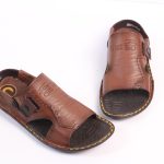 Cross Step Leather Sandal